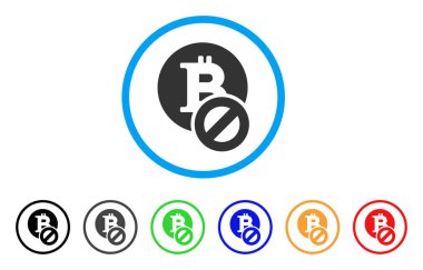 Yasak Bitcoin yuvarlak simge