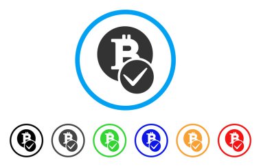 Geçerli Bitcoin yuvarlak simge