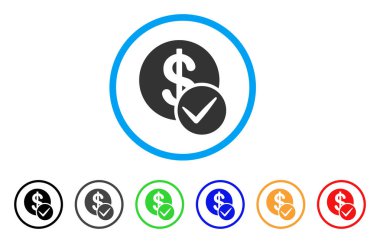 Geçerli dolar sikke simge yuvarlak