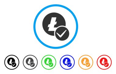 Geçerli Litecoin yuvarlak simge