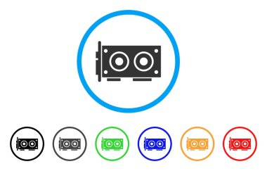 Yuvarlak simge video grafik kartı