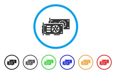 Yuvarlak simge video çizge Gpu kartları