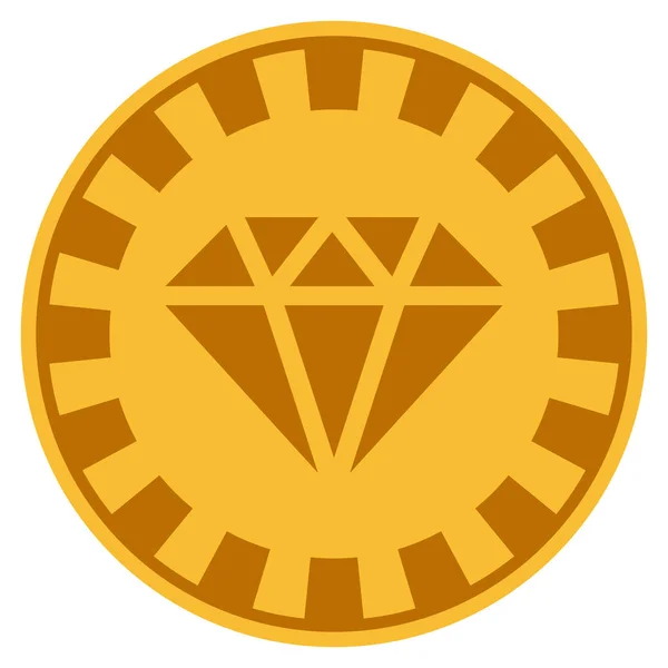 Chip de oro de gema Casino — Archivo Imágenes Vectoriales