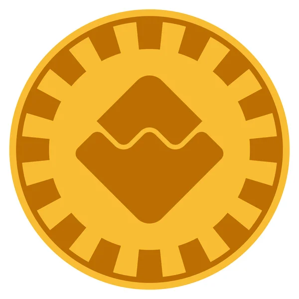 Валютный золотой фишка казино — стоковый вектор