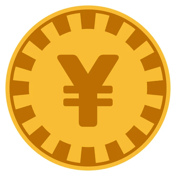 Yuan Gold Casino Chip — Vetor de Stock