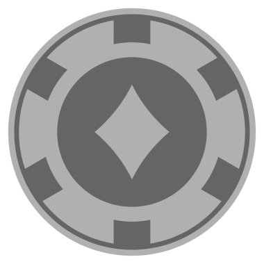 Elmas takım elbise gümüş Casino çip