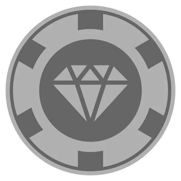 Pärla Silver Casino Chip — Stock vektor