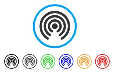 Atlayış kaynak yuvarlak simgesi