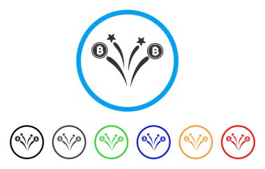 Bitcoin havai fişek yuvarlak simge