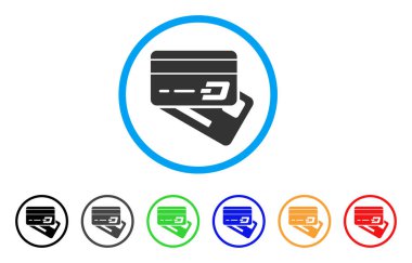 Kartları yuvarlak simge bankacılık dash