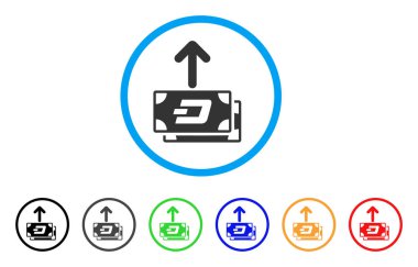 Yuvarlak simge dışarı Dash banknotlar ödeme