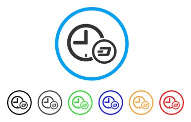 Dash kredi saat yuvarlak simgesi