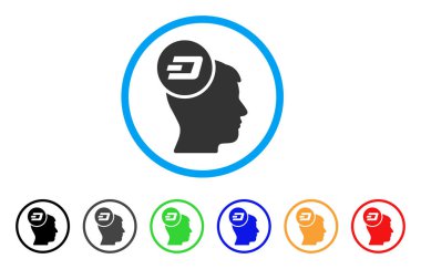 Dash fikir kafa yuvarlak simge