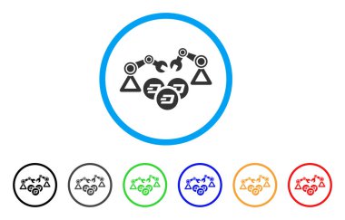 Robotik yuvarlak simge madencilik dash