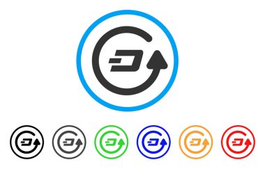 Dash geri ödeme yuvarlak simge