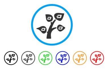 Dash ağaç yuvarlak simge