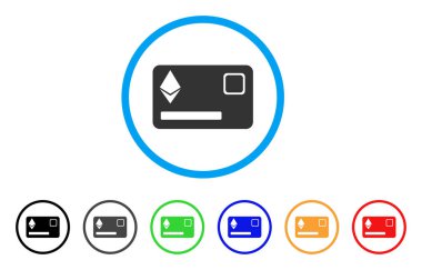 Ethereum kredi kartı simgesi yuvarlak