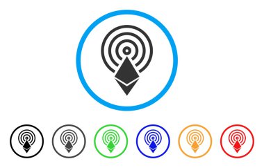 Ethereum kristal Airdrop simgesi yuvarlak