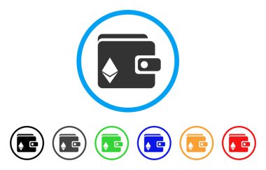 Ethereum çanta simgesi yuvarlak