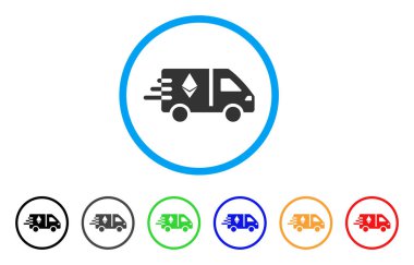 Hızlı Ethereum teslim araba yuvarlak simge