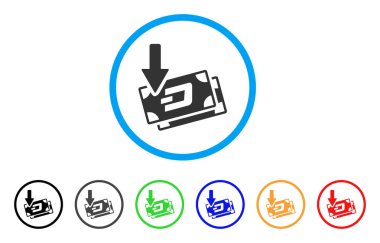 Ok Dash banknotlar yuvarlak simge olsun