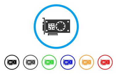 GPU hızlandırıcı kart yuvarlak simge