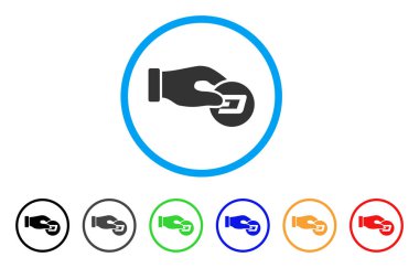 El ödeme Dash yuvarlak simgesi