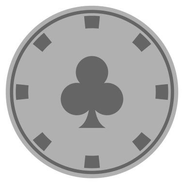 Kulüp takım elbise gümüş Casino çip