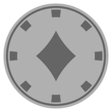 Elmas takım elbise gümüş Casino çip