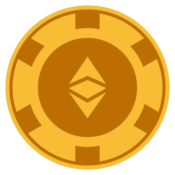 Ethereum Classic Gold Casino Chip — Stock vektor