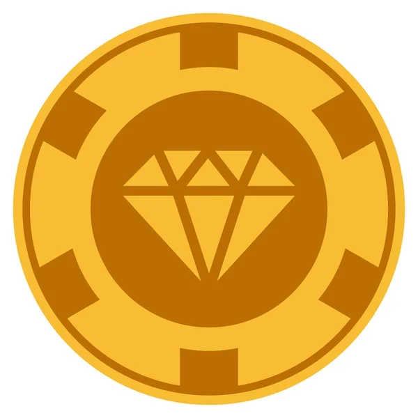 Mücevher altın Casino çip — Stok Vektör