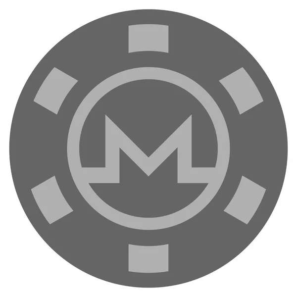 Monero 银赌场芯片 — 图库矢量图片