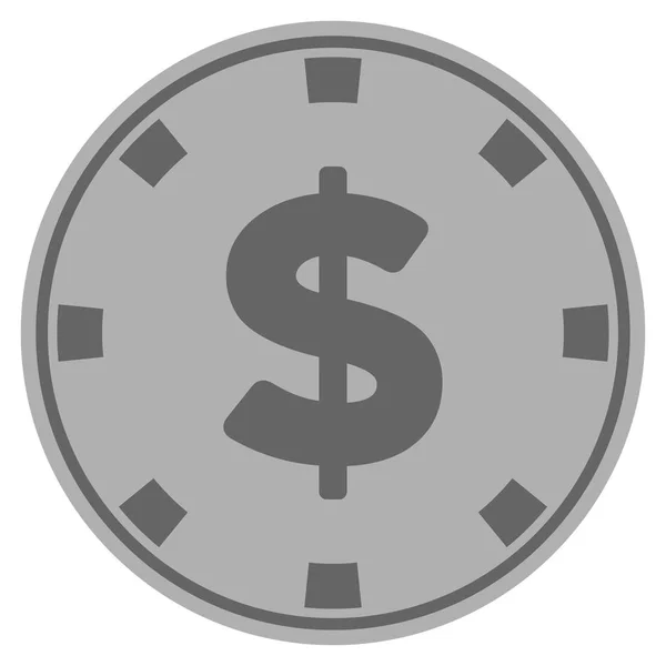 American Silver Dollar Casino Chip — Vector de stock