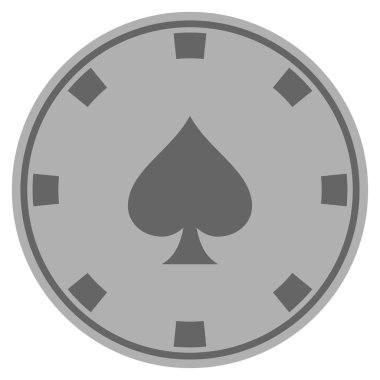 Tepeler takım elbise gümüş Casino çip