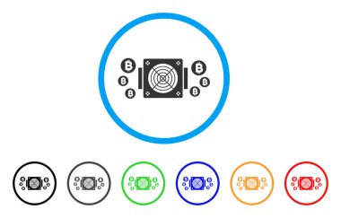 ASIC aygıt yuvarlak simge madencilik Bitcoin