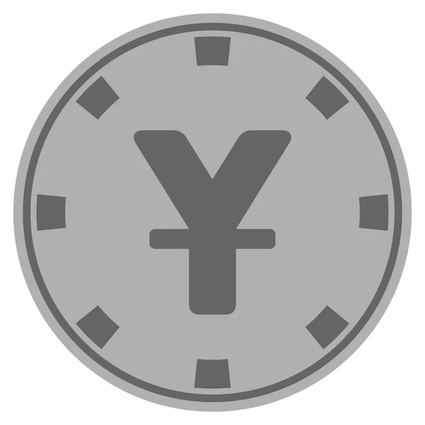 Yen Silver Casino Chip — Stock vektor