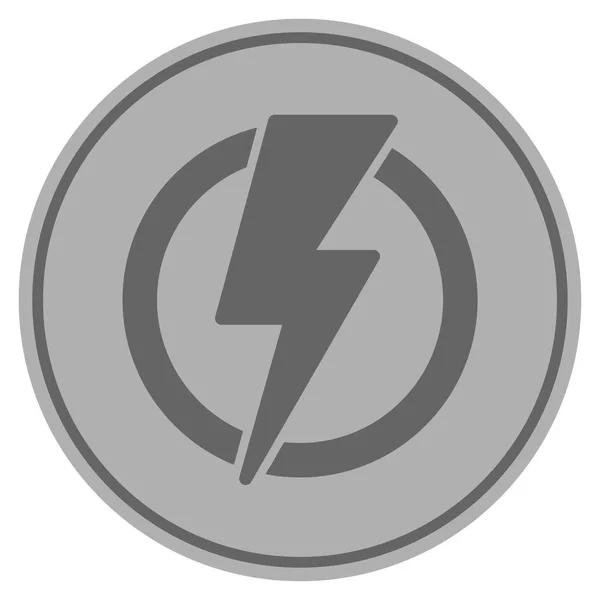 Electricidad Moneda de Plata — Vector de stock