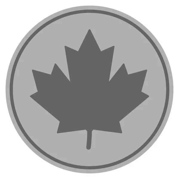 Esdoornblad zilveren munt — Stockvector
