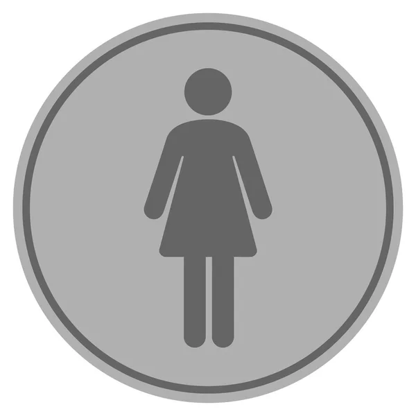 Frauensilbermünze — Stockvektor