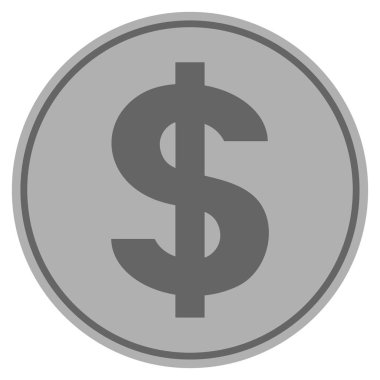 Doları sembolü gümüş sikke