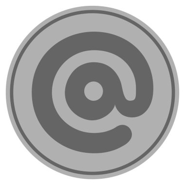 E-posta simgesi gümüş sikke