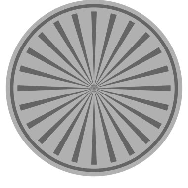 Radyal ışınları gümüş sikke