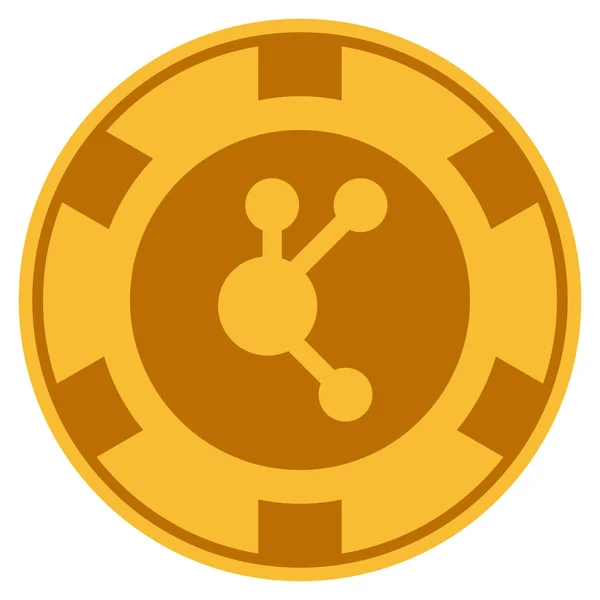 Bitconnect の金のカジノ チップ — ストックベクタ