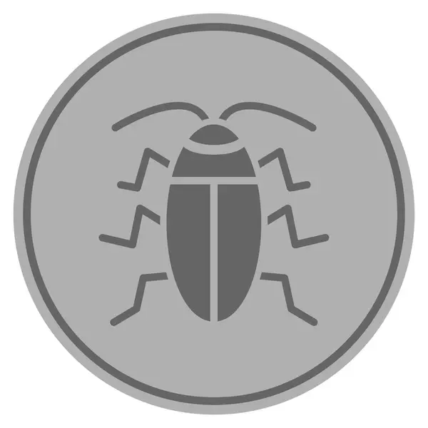 Cucaracha ezüst érme — Stock Vector