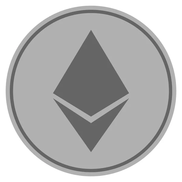 Ethereum κρύσταλλο ασημένιο νόμισμα — Διανυσματικό Αρχείο