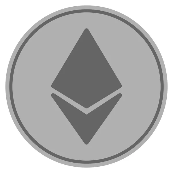 Ethereum ασημένιο νόμισμα — Διανυσματικό Αρχείο