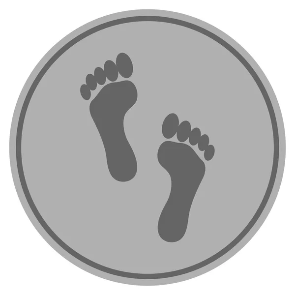 Footprints Silver mynt — Stock vektor