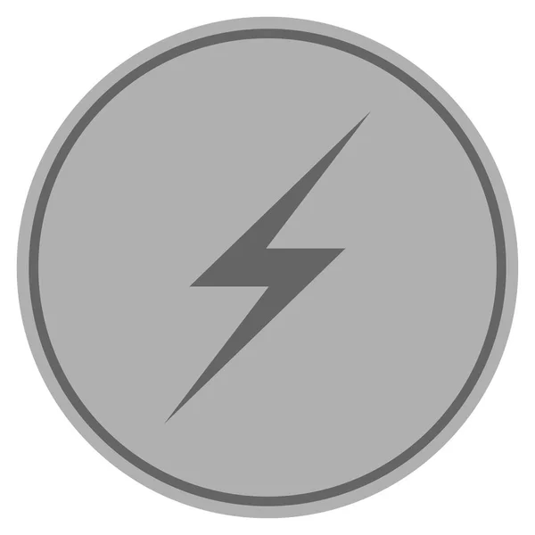 Lightning Silver Coin — Stock Vector