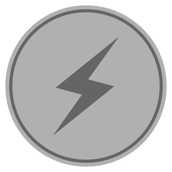 Thunderbolt Moneda de Plata — Vector de stock