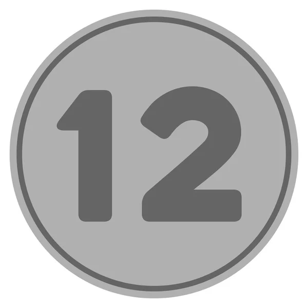 Дванадцять Срібна монета — стоковий вектор